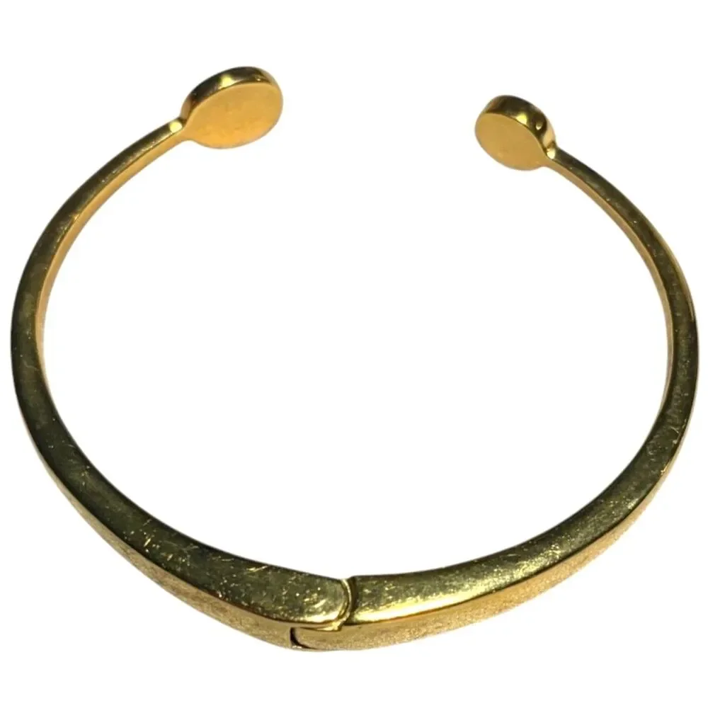 kate spade gold-tone open cuff with pink spade and clear crystal